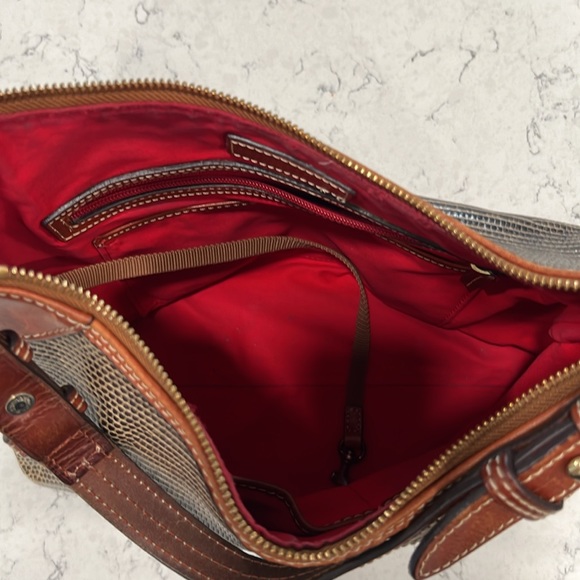 Dooney & Bourke Lizard Embossed Hobo Shoulder Bag - Picture 5 of 7